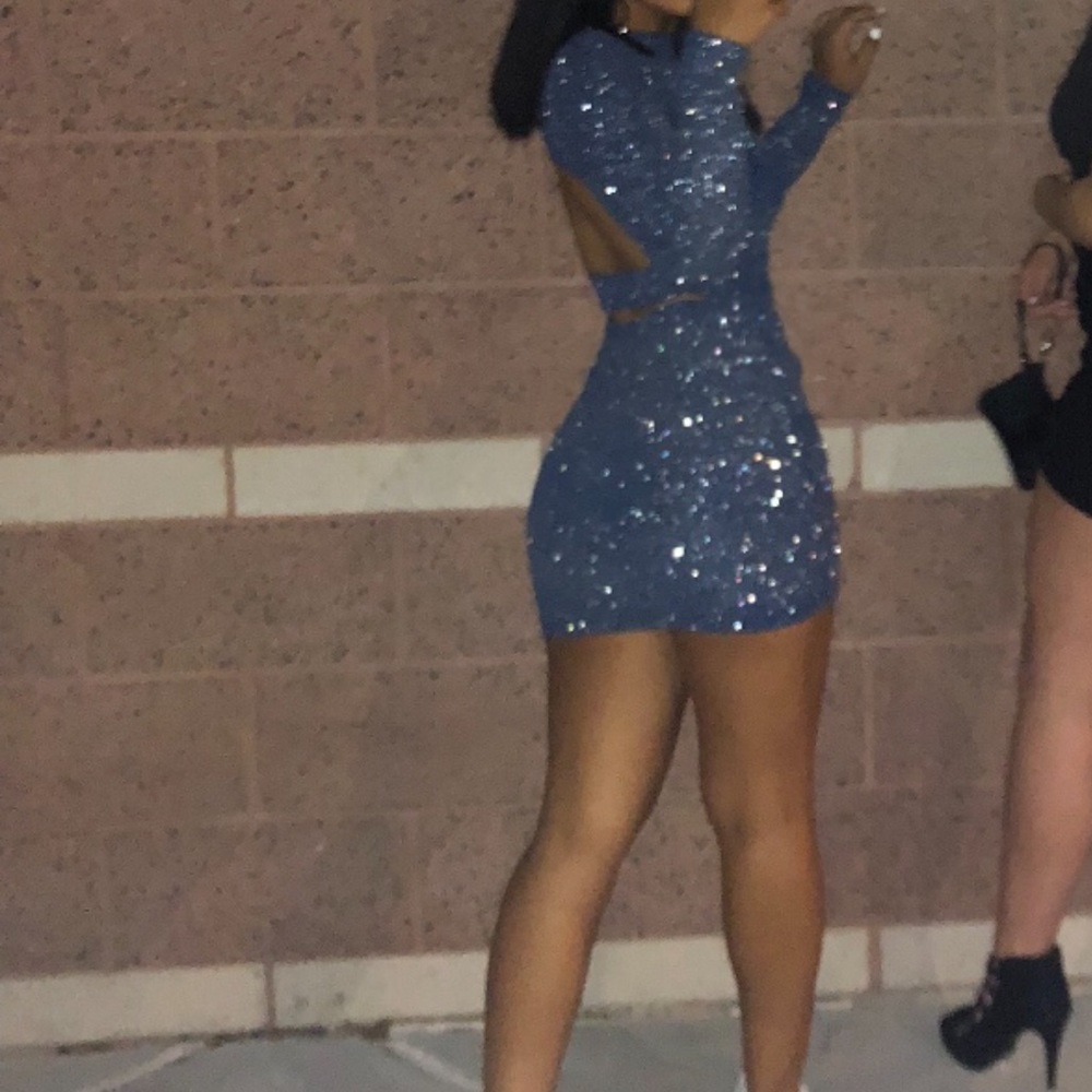 Glitter homecoming or prom dress